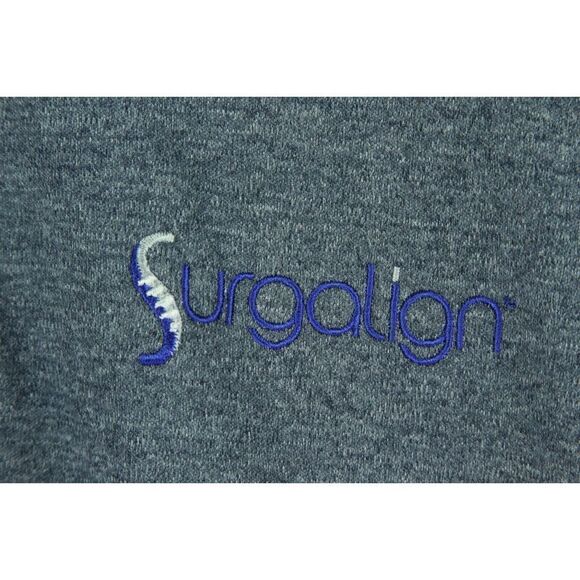 Nike Dri-Fit Shirt Quarter Zip Gray Surgalign Branded Long Sleeve Mens XXL 2XL - Picture 6 of 8